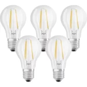 OSRAM 4058075090569 LED (monochrome) EEC E (A - G) E-27 Pear shape 7 W = 60 W Warm white (Ø x L) 60 mm x 105mm Filament 5 pc(s)