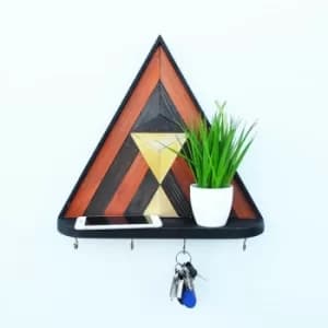 TAH092 Multicolor Decorative MDF Painting With Wall Shelf