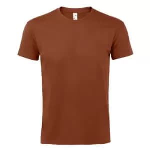 SOLS Mens Imperial Heavyweight Short Sleeve T-Shirt (3XL) (Terracotta)