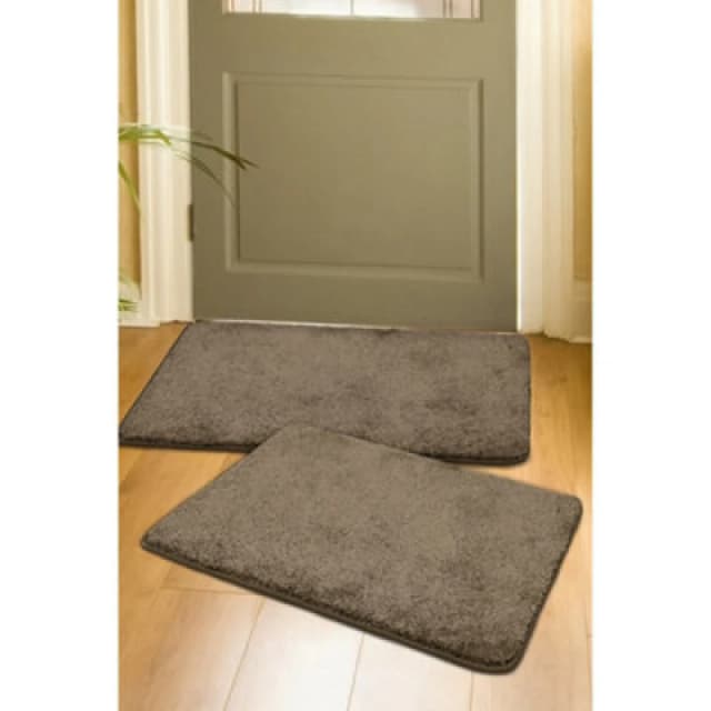 Melrose Relay Classic Mixed Fibres Latte Indoor Area Mats 050/080Cm 2-Pack