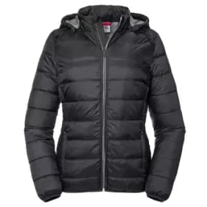 Russell Womens/Ladies Hooded Nano Padded Jacket (XXL) (Black)