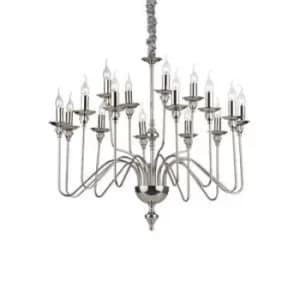 Artu 16 Light Crystal Chandelier Chrome Finish, E14