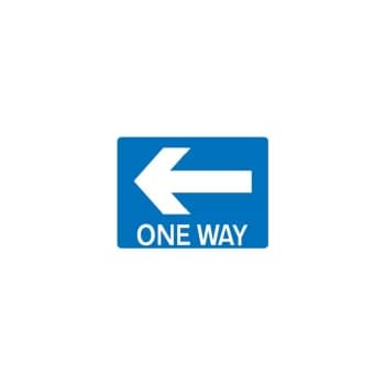 One Way Left Wall-fix Class 2 Reflective Aluminium Sign - 600 X 450MM