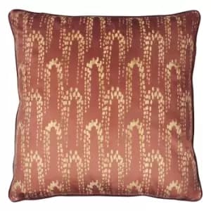 Wisteria Printed Velvet Cushion Sienna