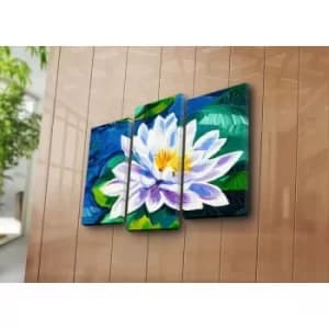 3PATK-61 Multicolor Decorative Canvas Painting (3 Pieces)
