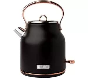 Haden Heritage 1.7L Traditional Kettle 205360 in Black & Copper