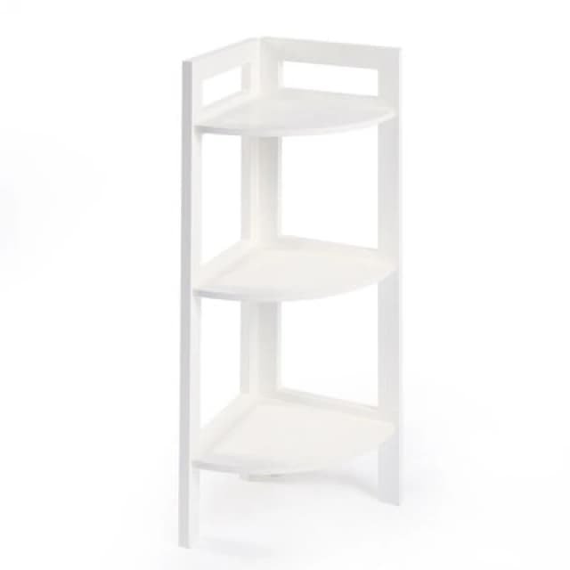 OHS OHS Shelving Unit 3 Tier Storage Home Organiser Display Corner in White White One Size Unisex 5027434229949