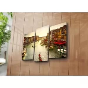3KBPAT-6 Multicolor Decorative Canvas Painting (3 Pieces)