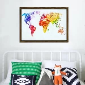 MZM766 Multicolor Decorative Framed MDF Painting