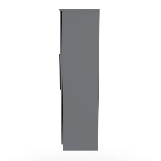 Howard Tall 6 Door 2 Drawer 2 Mirror Wardrobe In Dusk Grey (Ready Assembled)