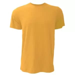 Canvas Unisex Jersey Crew Neck T-Shirt / Mens Short Sleeve T-Shirt (L) (Mustard)