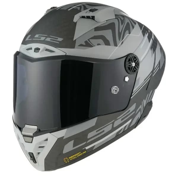 LS2 FF805 Thunder GP Aero Polar Matt Black Full Face Helmet Size XS