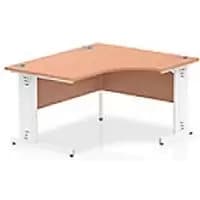 dynamic Right-hand Desk Impulse ICDRW14WBCH Beech 1400 mm x 25mm x 730 mm