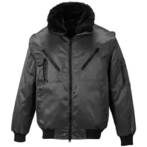 Portwest PJ10BKRXXXL - sz 3XL Pilot Jacket - PJ10 Black - Black