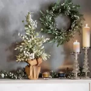 Crossland Grove Frosted Berry Tree With Jute Bag 610mm