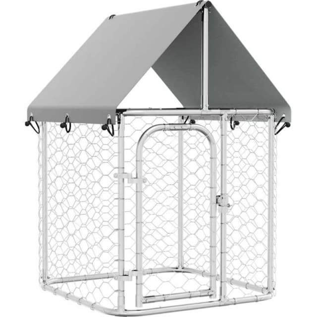 VIDAXL Outdoor Dog Kennel with Roof 100x100x150cm vidaXL 8720286705049