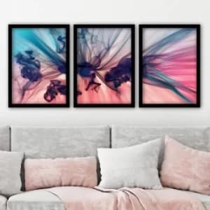 3SC05 Multicolor Decorative Framed Painting (3 Pieces)