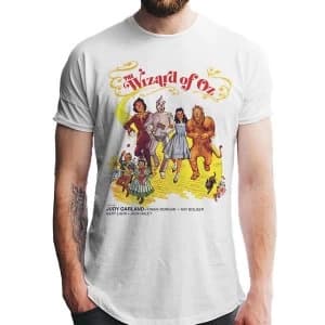 Wizard Of Oz - Unisex Large Poster T-Shirt (White)
