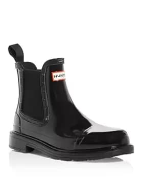 Hunter Womens Commando Gloss Chelsea Rain Boots