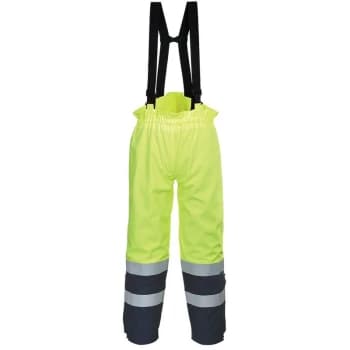 Portwest - FR78YNRL - sz L Bizflame Multi Arc Hi-Vis Trouser - Yellow/Navy