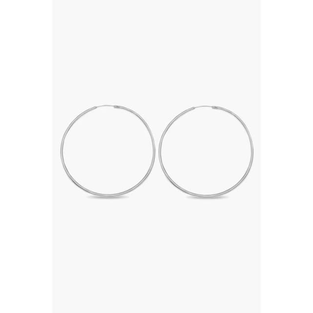 Be You Sterling Silver 50mm Hoop Earrings Silver One Size