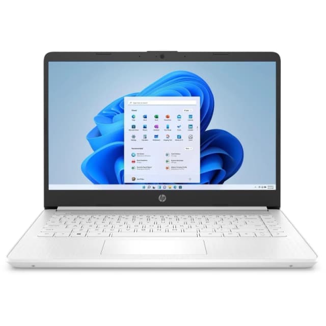 HP 14s Laptop - Intel Celeron, 4GB, 128GB, Win 11 - White White One Size