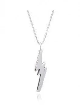 Rachel Jackson London Sterling Silver Lightning Bolt Pendant Necklace