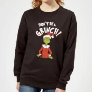 The Grinch Dont Be A Grinch Womens Christmas Sweatshirt - Black