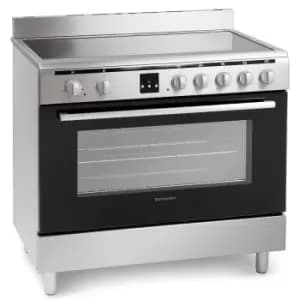 Montpellier MR90CEMX 90cm Ceramic Single Range Cooker - Stainless Steel