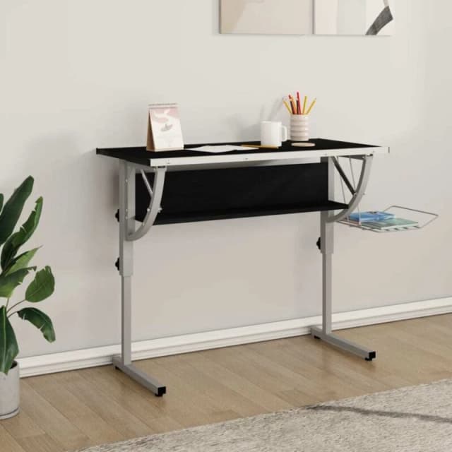 VIDAXL Craft Desk Black&Grey 110x53x(58-87) cm Engineered Wood&Steel Vidaxl 8720286817124