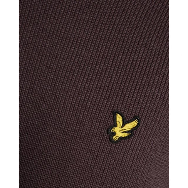 Lyle and Scott Mens Rib Crew Neck Jumper Espresso male XS