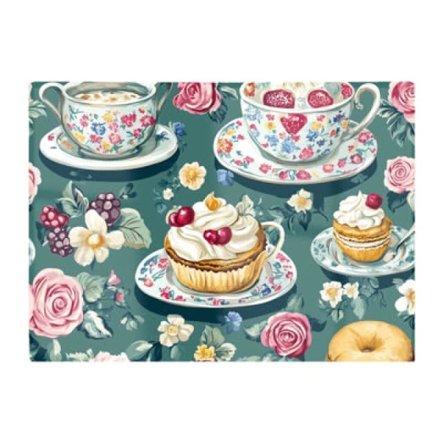Warren Reed Designer Vintage Tea Party Chopping Board