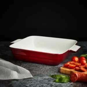 Barbary & Oak Ceramic 26cm Square Oven Dish Red