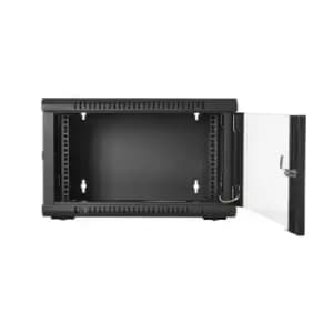 V7 RMWC6UG-1E rack cabinet 6U Wall mounted rack Black