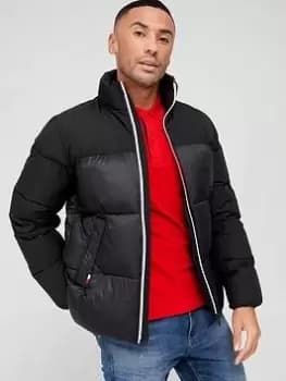 Tommy Hilfiger Tech Stand Collar Padded Jacket - Black, Size L, Men
