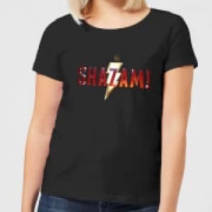 Shazam Logo Womens T-Shirt - Black