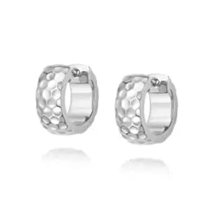 Daisy London Jewellery 925 Sterling Silver Aurora Huggie Hoop Earrings Sterling Silver