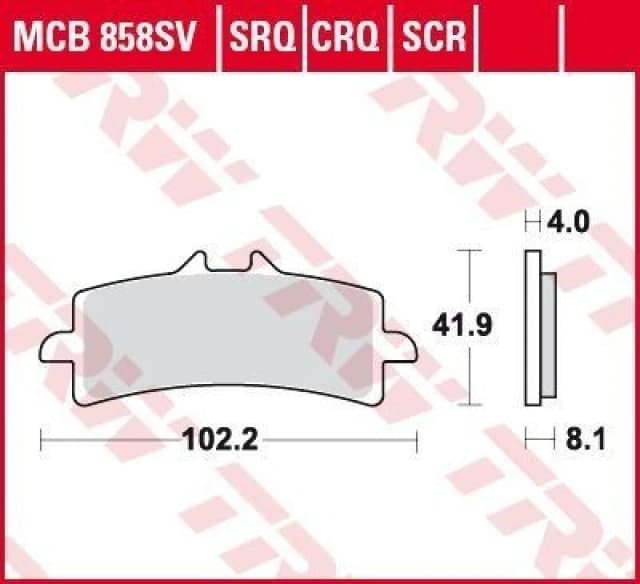 TRW MCB858SV Brake pad set Brake Pad Set,disc brake (402)