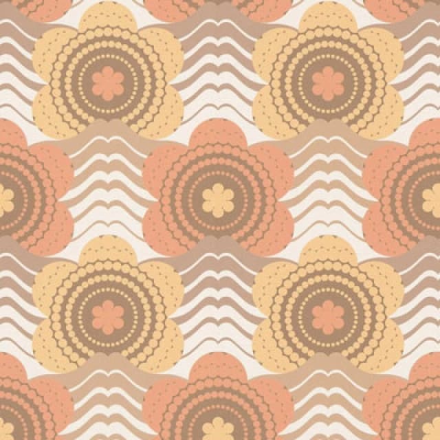 As Creation Retro Flowers Orange Wallpaper Trendy Textured Paste The Wall