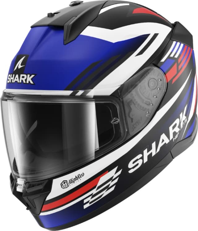 Shark D-Skwal 3 Firstlap Helmet, black-white-red-blue, Size M for Men