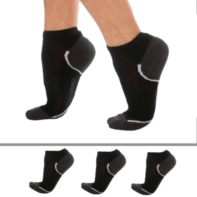 DIM 3 Pack Sport Socks - Black 43/46
