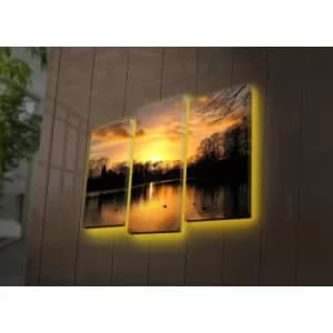 3PATDACT-22 Multicolor Decorative LED Lighted Canvas Painting (3 Pieces)