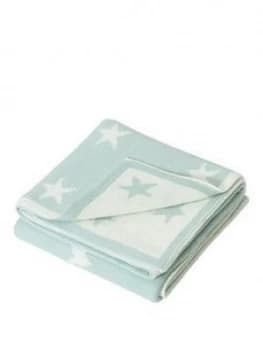 Silentnight Silentnight Heavy Gauge Knitted Chenille Throw - Stars, Duck Egg