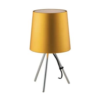 Fan Europe Lighting - Fan Europe MARLEY Table Lamp with Round Tapered Shade Gold, Aluminum Lampshade 25x43.5cm