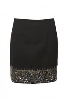 French Connection Deja Sparkle Mini Skirt Jet