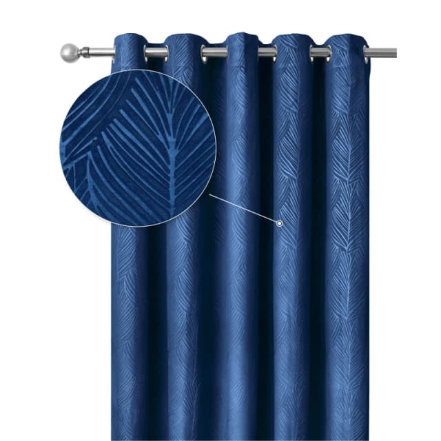 Emma Barclay Blackout Curtains Thermal Velvet Eyelet Twilight Navy unisex 229x229cm