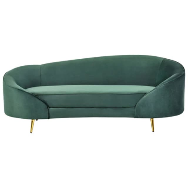 Beliani Sofa 2 Seater Savar Velvet Emerald Green