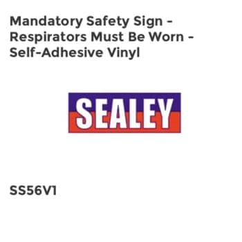 Mandatory Safety Sign - Respirators Must Be Worn - Self-Adhesive Vinyl