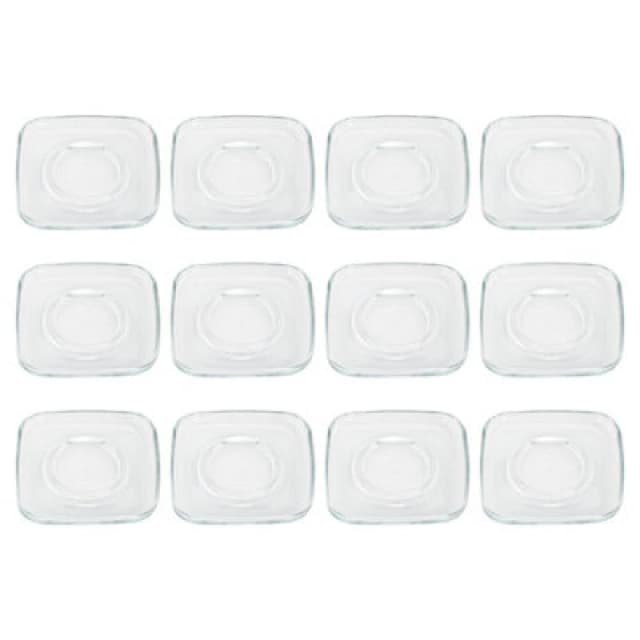 LAV Cozy Glass Espresso Saucers - 12.5cm - Pack of 12 Clear