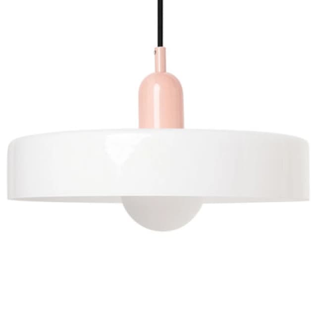 Beliani Pendant Lamp Paala Glass White